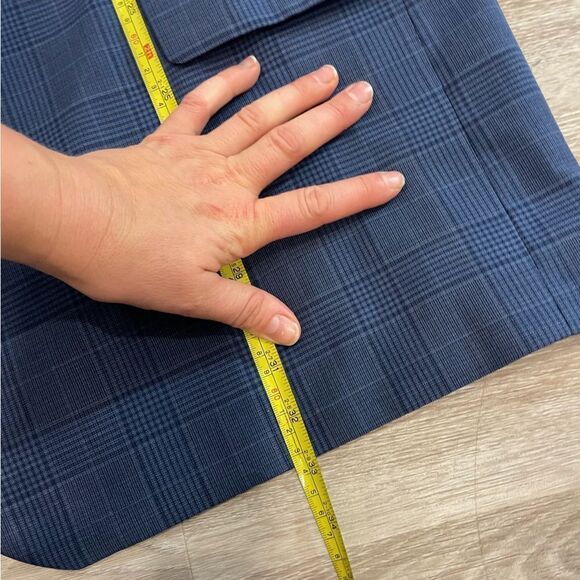 Jack Victor Gibson Blue Plaid Print Wool Single Breast Blazer Jacket 56R - Picture 11 of 12